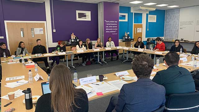 Student Advisory Group’s first official meeting at AQA’s Manchester office